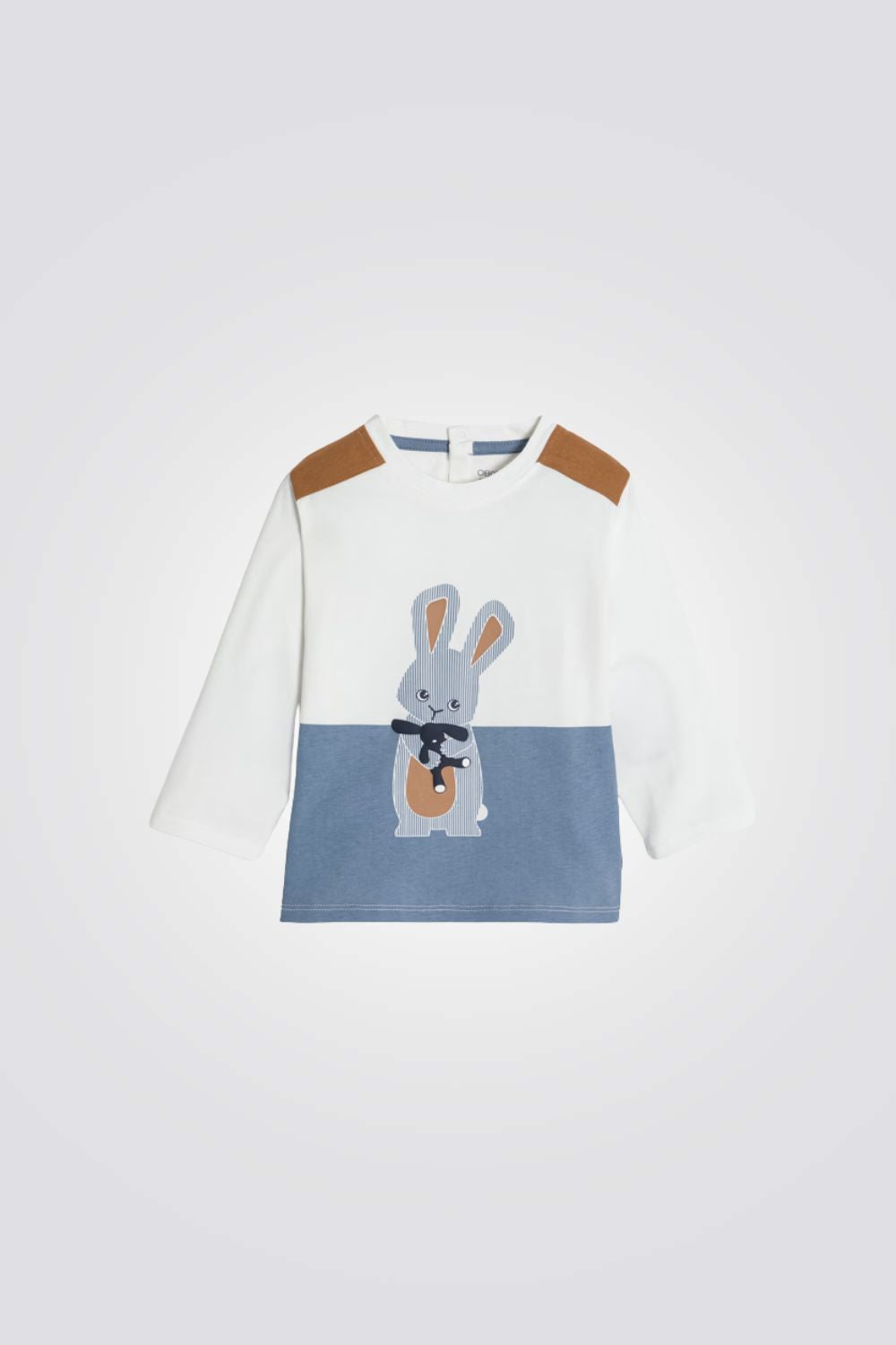 טישירט ארוכה לתינוקות בצבע כחול | אובייבי