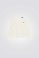 טישירט ארוכה לילדות עם צווארון פיטר פן | אוקיידי