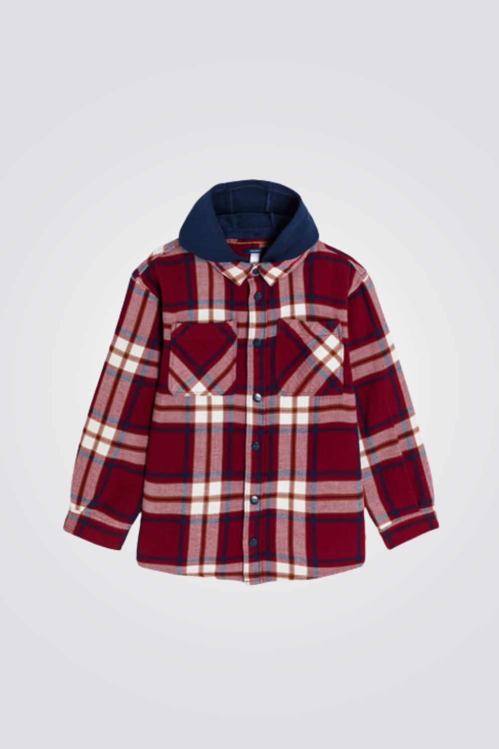 ג'קט קפוצ'ון לילדים עם הדפס משבצות | אוקיידי 