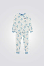 פיג'מה לילדים בצבע אפור עם הדפס כוכבים | אוקיידי 