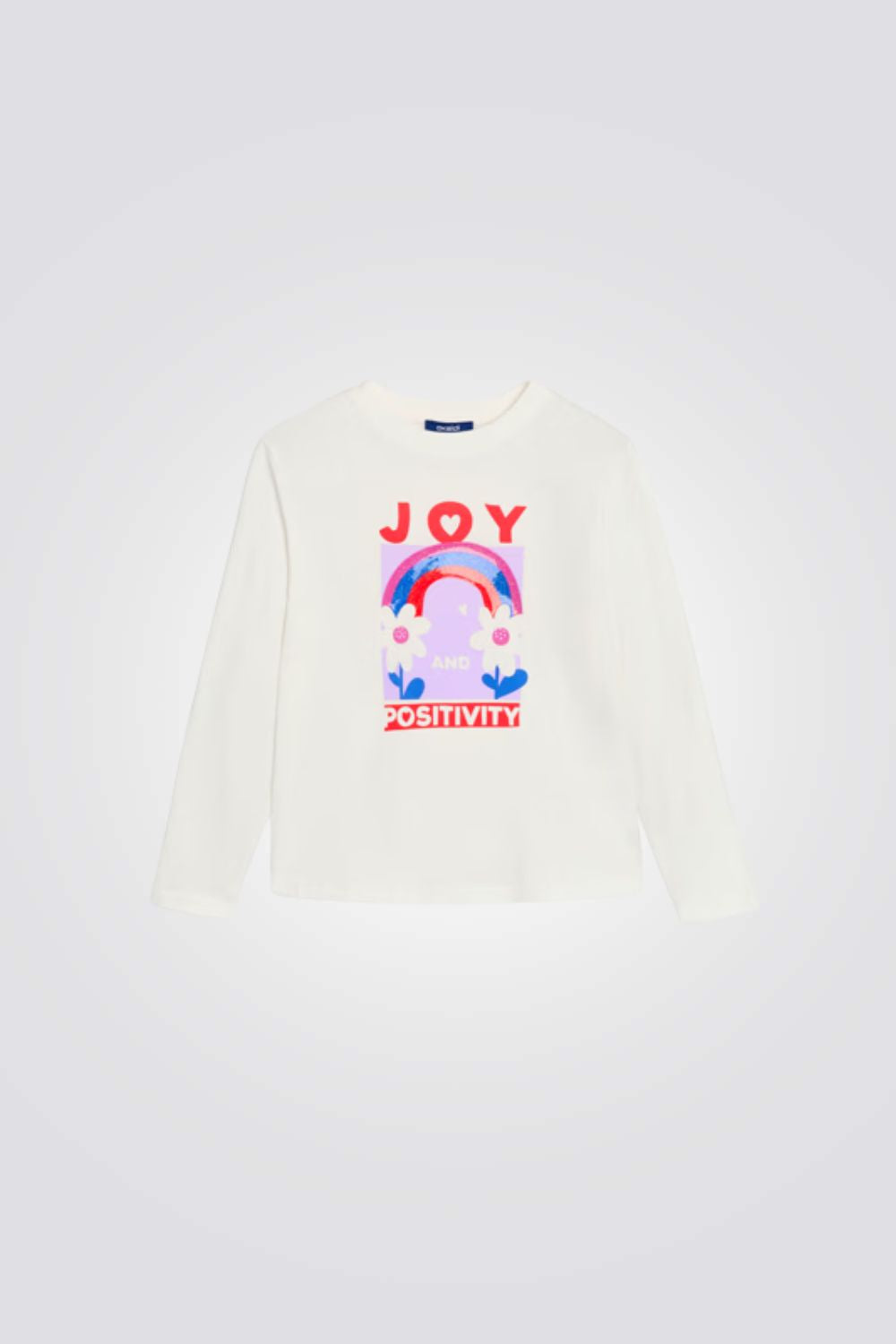 טישירט לילדות עם שרוולים ארוכים והדפס | אוקיידי