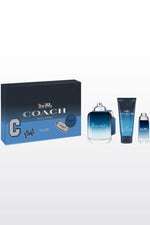 מארז בישום לגבר 100 מ"ל + 15 מ"ל + ג'ל רחצה 100 מ"ל COACH BLUE E.D.T | קואץ' 