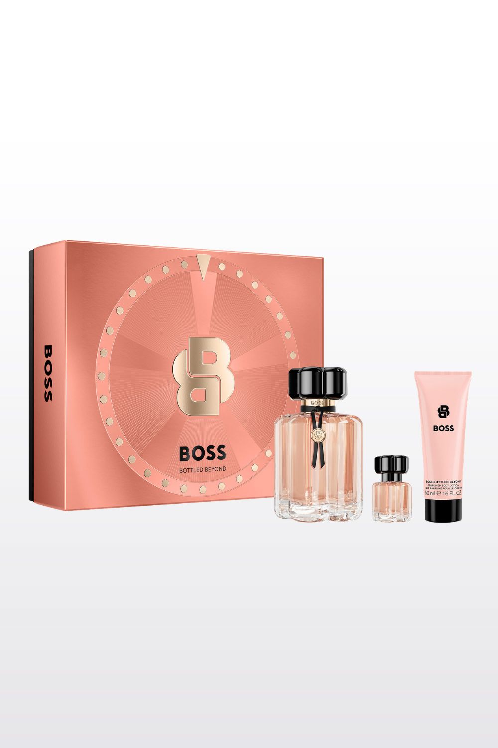 מארז בישום לאישה 100 מ"ל + 5 מ"ל + קרם גוף 50 מ"ל BOSS BOTTLED BEYOND E.D.P | הוגו בוס 