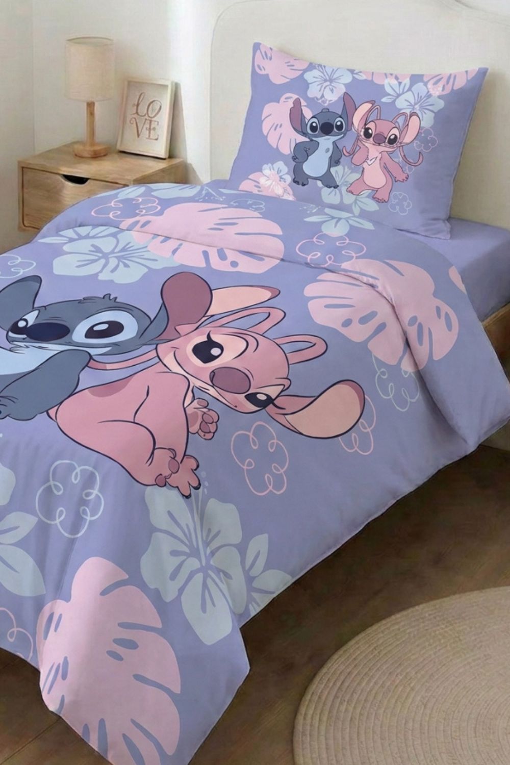 סט מצעים יחיד 90/200 ס"מ Stitch Hawai | רד צ'ילי 