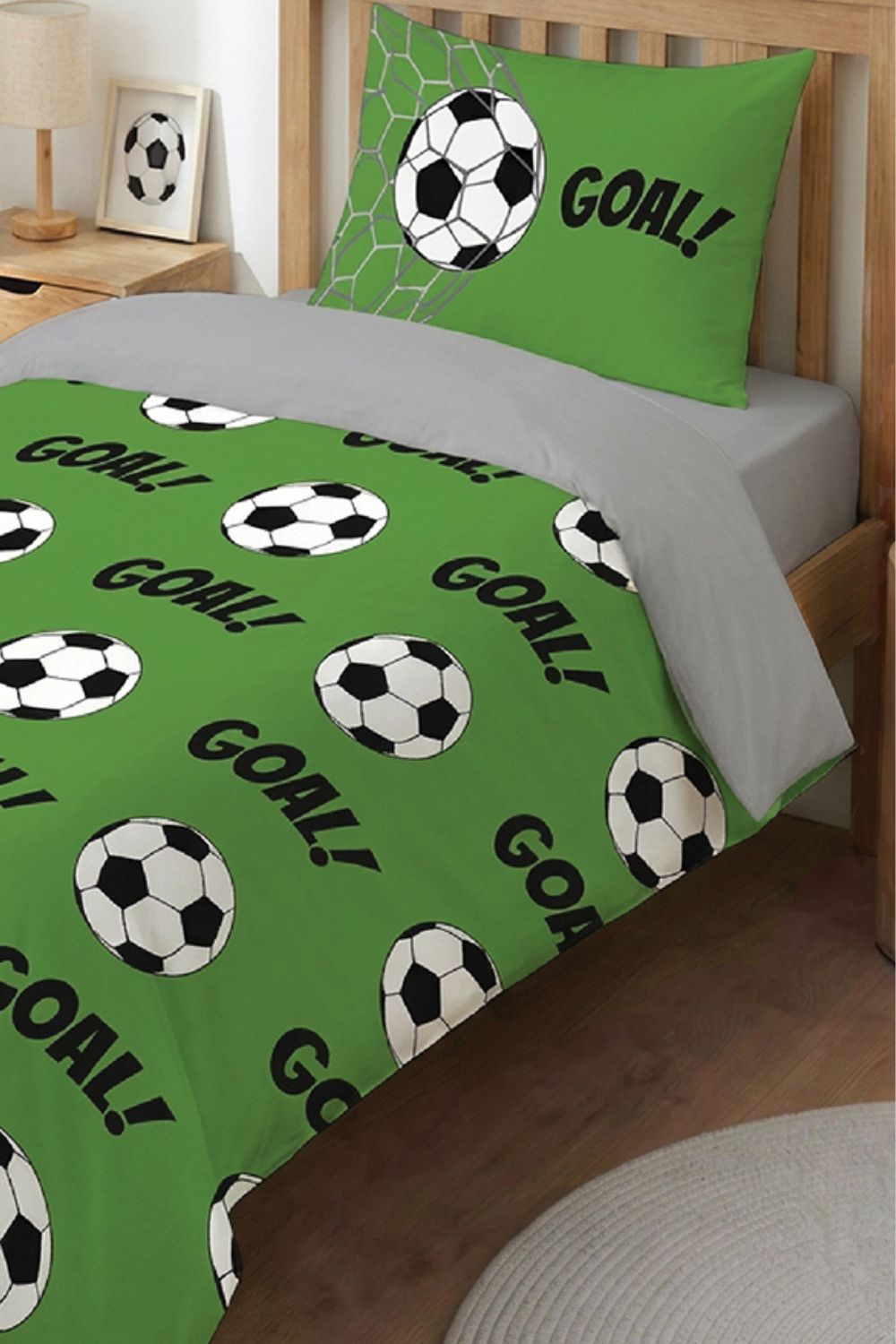 סט מצעים מיטה וחצי 120/200 ס"מ Soccer Goal Green | רד צ'ילי 