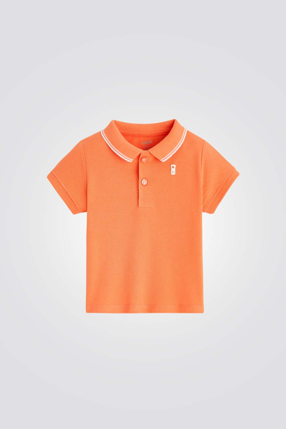חולצת פולו קצרה לתינוקות בצבע כתום