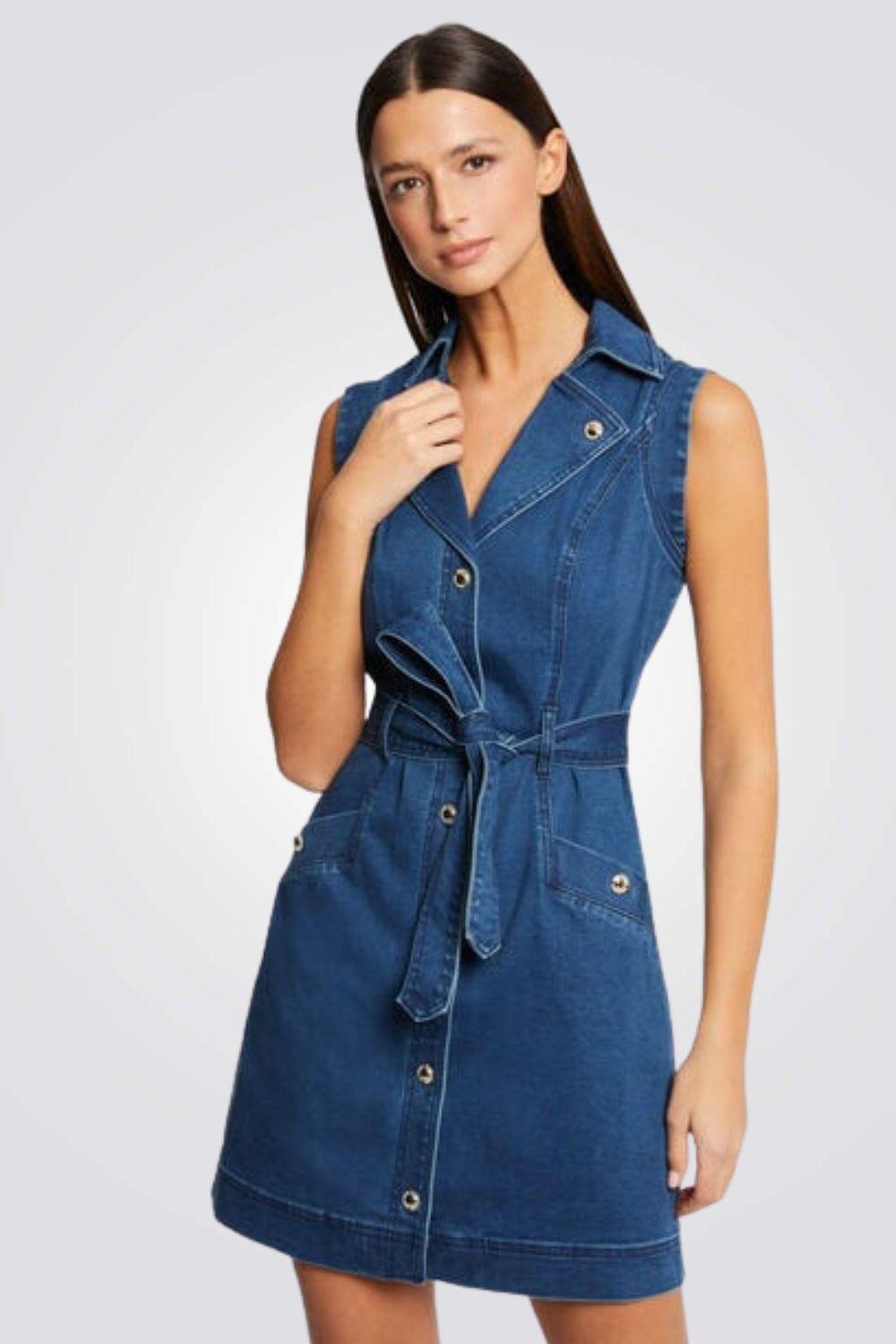 שמלת כפתורים בצבע ג'ינס - MASHBIR//365
