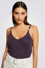 גופייה עם רצועות דקות בצבע שזיף - MASHBIR//365