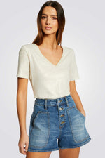 טישירט קצרה בצבע לבן - MASHBIR//365