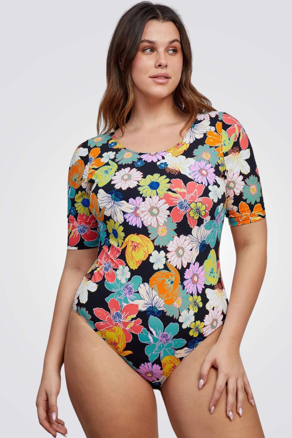 בגד ים שלם פרחוני לנשים