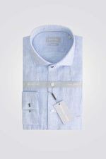 חולצה מכופתרת SLIM FIT בצבע תכלת - MASHBIR//365