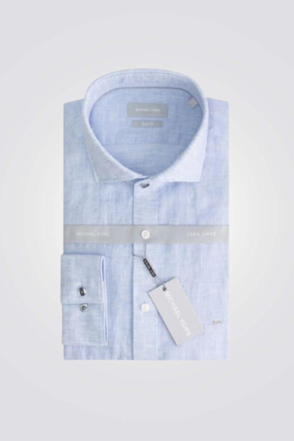 חולצה מכופתרת SLIM FIT בצבע תכלת - MASHBIR//365