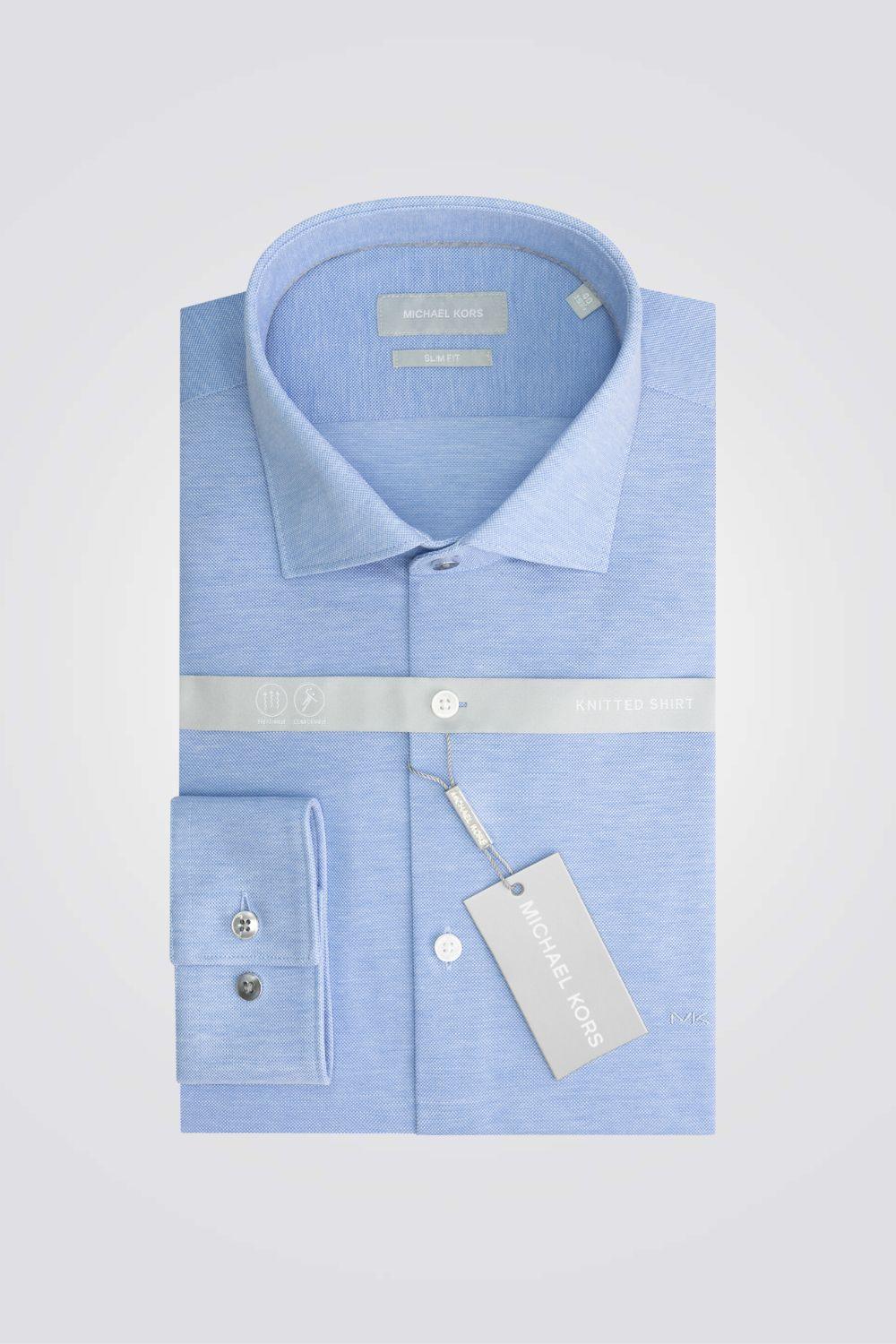 חולצה מכופתרת SOLID PIQUE בצבע תכלת - MASHBIR//365