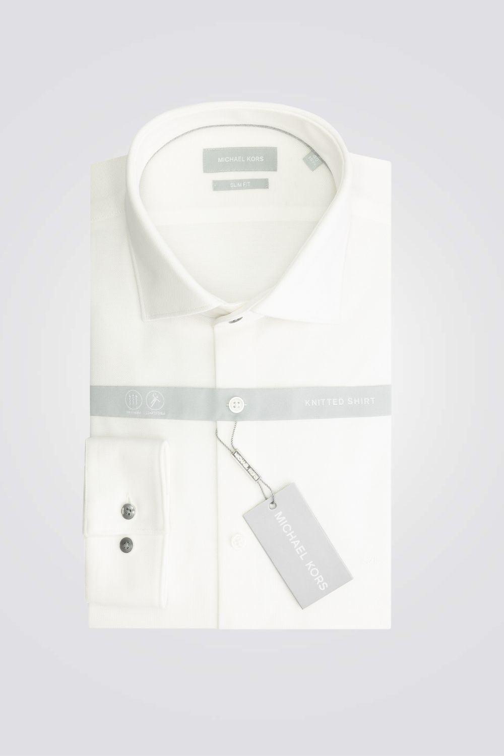 חולצה מכופתרת SOLID PIQUE בצבע לבן - MASHBIR//365