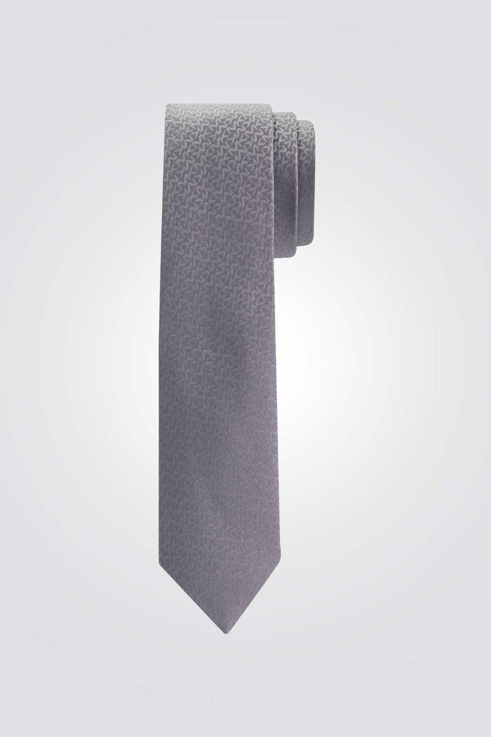 עניבת משי בצבע אפור - MASHBIR//365