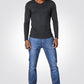 ג'ינס לגברים INDIGO-POCKETS בצבע כחול בהיר - 1