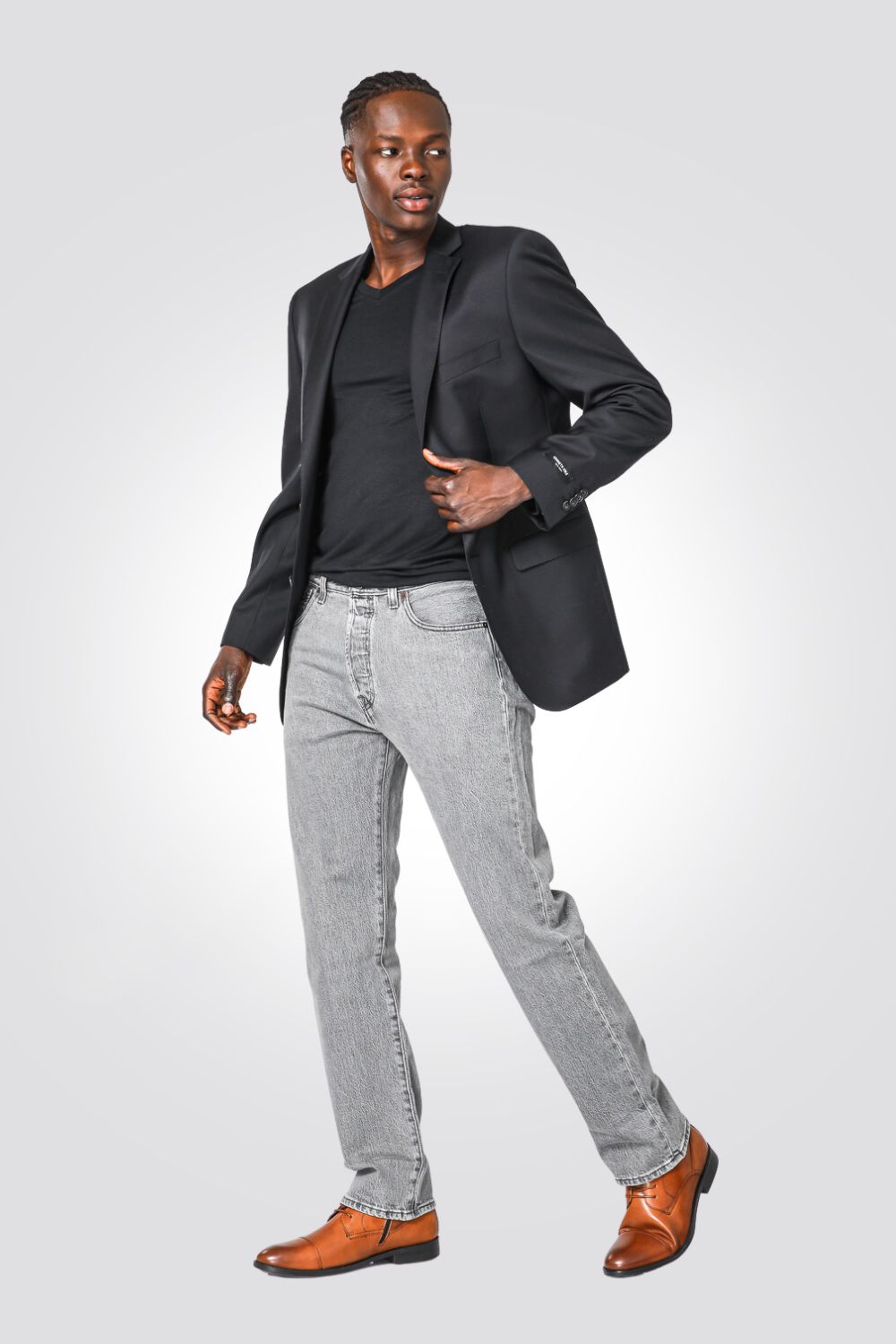 בצבע אפור DIRIENZO-POCKETS ג'ינס 5