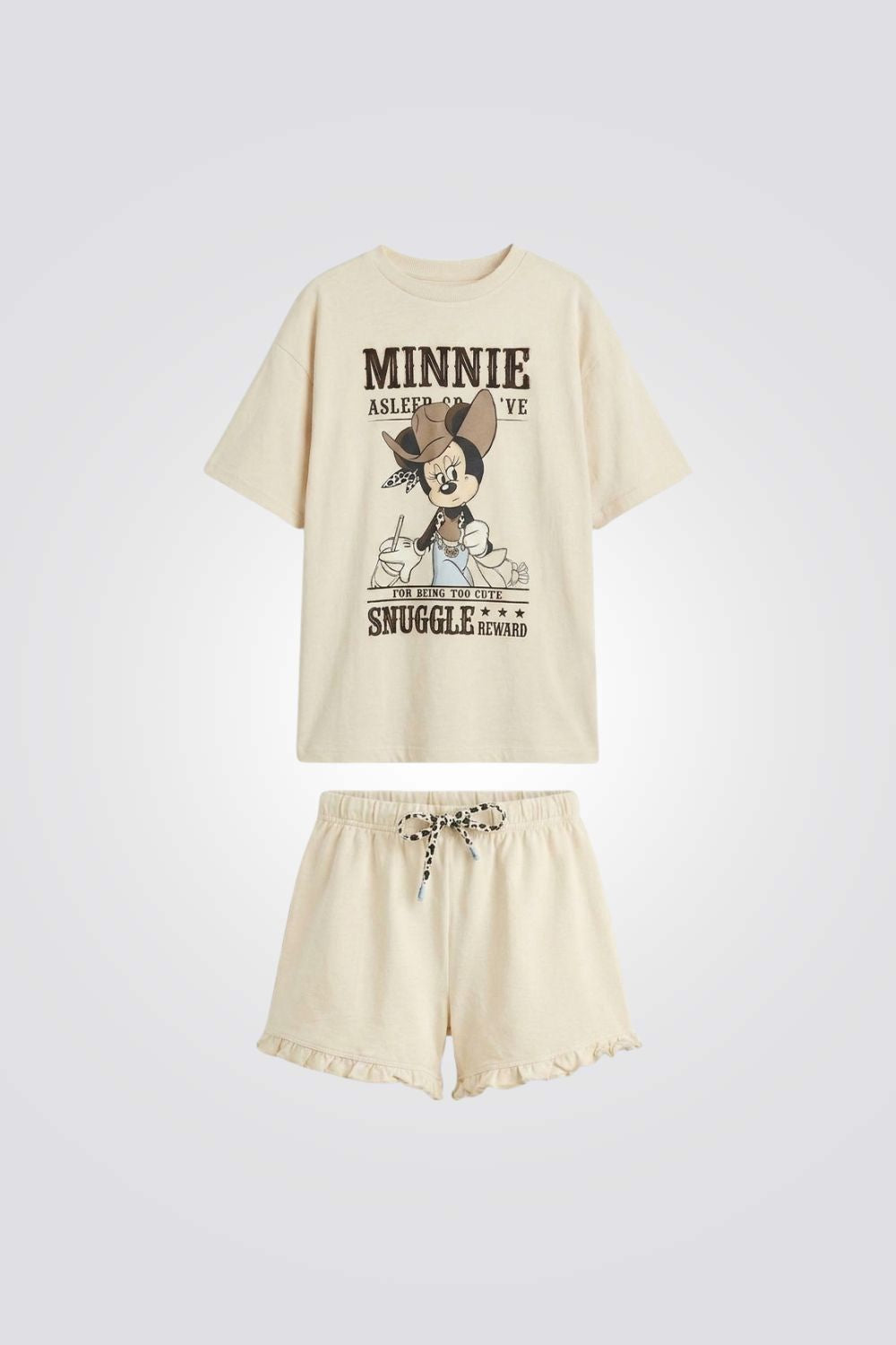 סט פיג'מה קצרה MINNIE לבנות | דלתא