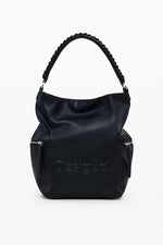 תיק יד שחור עם לוגו מובלט | דזיגוואל