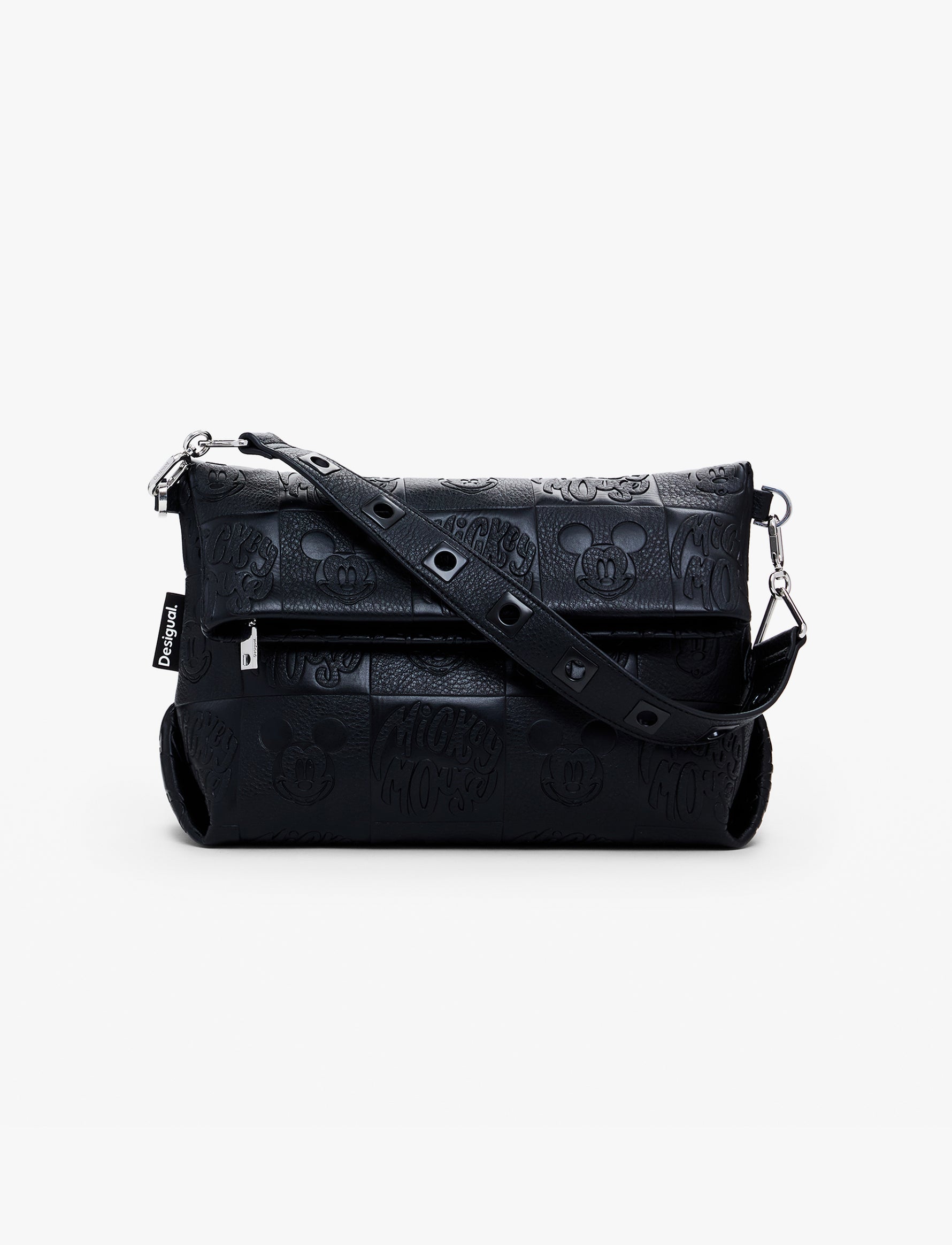 תיק כתף שחור עם הטבעות מיקי מאוס | דזיגוואל