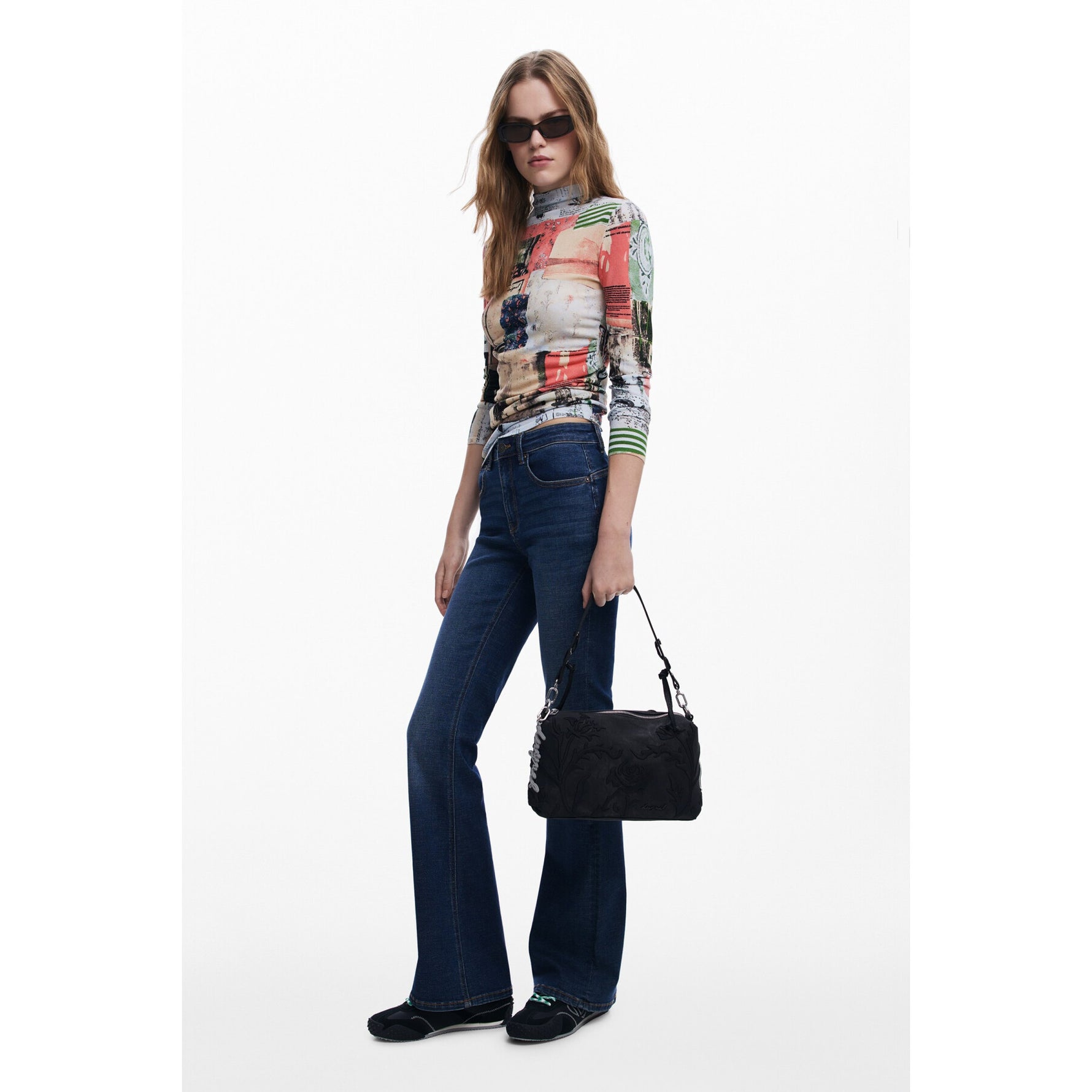 תיק כתף אלגנטי עם הטבעה דקורטיבית | דזיגוואל