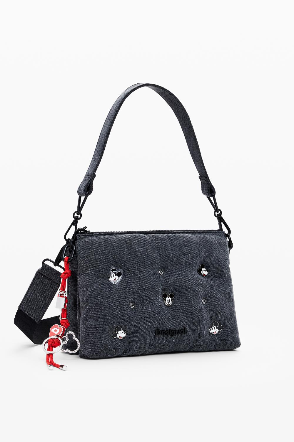 תיק כתף מודרני בצבע שחור משופשף  | דזיגוואל