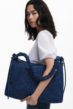 תיק כתף בינוני בצבע כחול עמוק | DESIGUAL