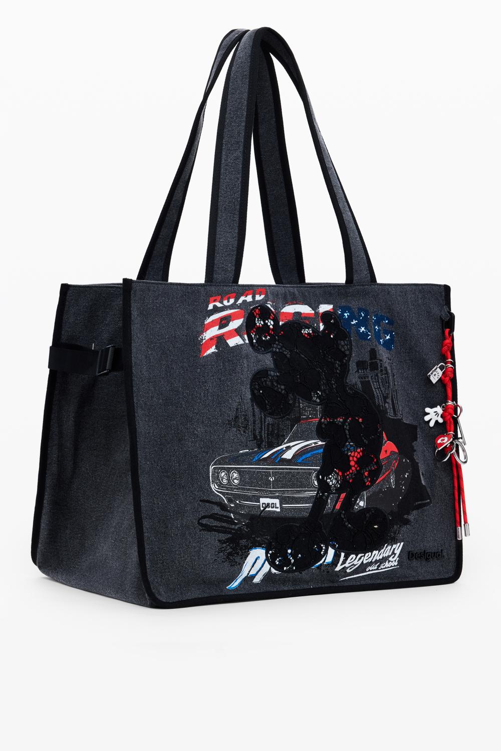 תיק טוט גדול מרווח בצבע שחור | דזיגוואל