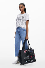 תיק טוט גדול מרווח בצבע שחור | דזיגוואל