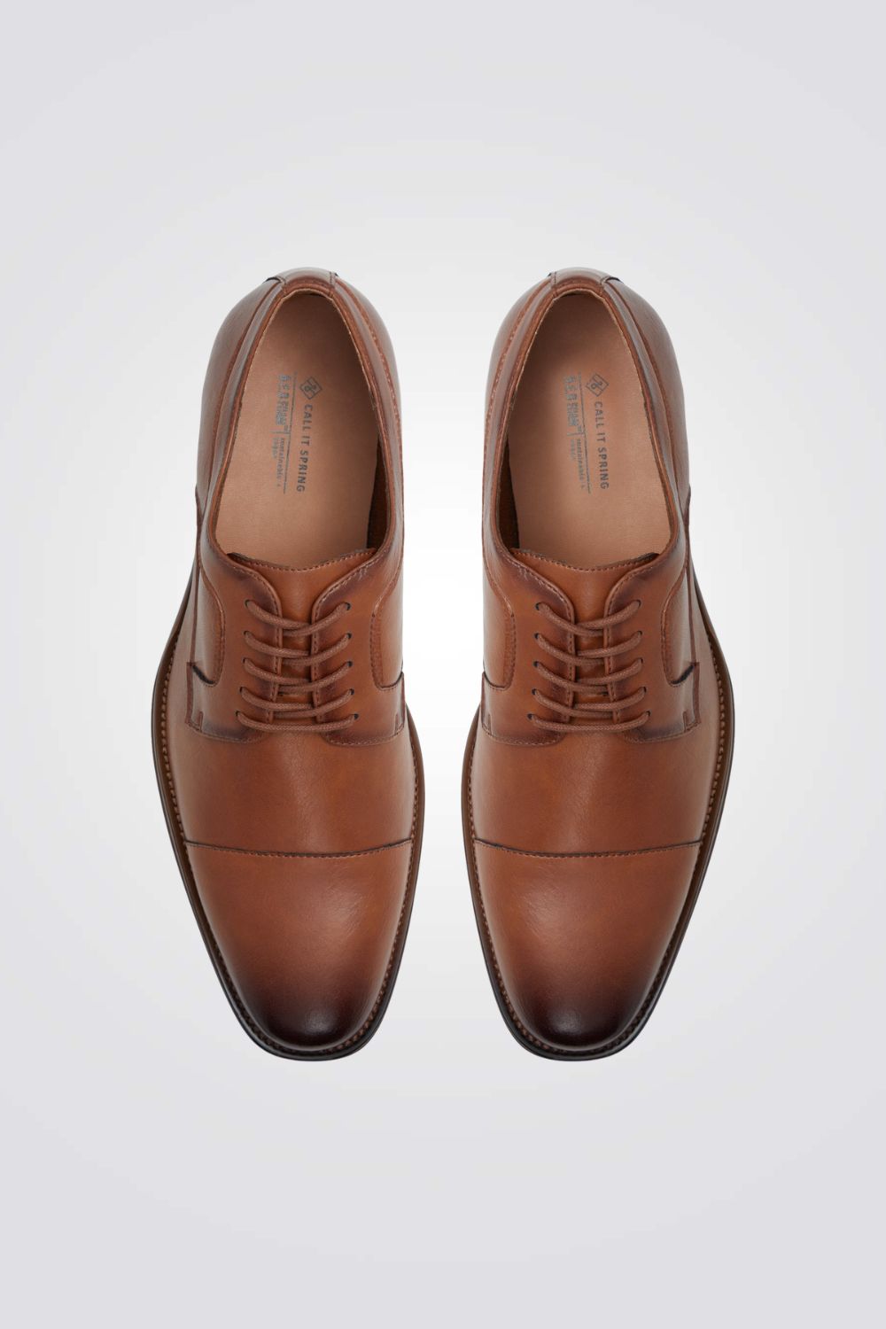 נעליים אלגנטיות דמוי עור לגברים בצבע חום