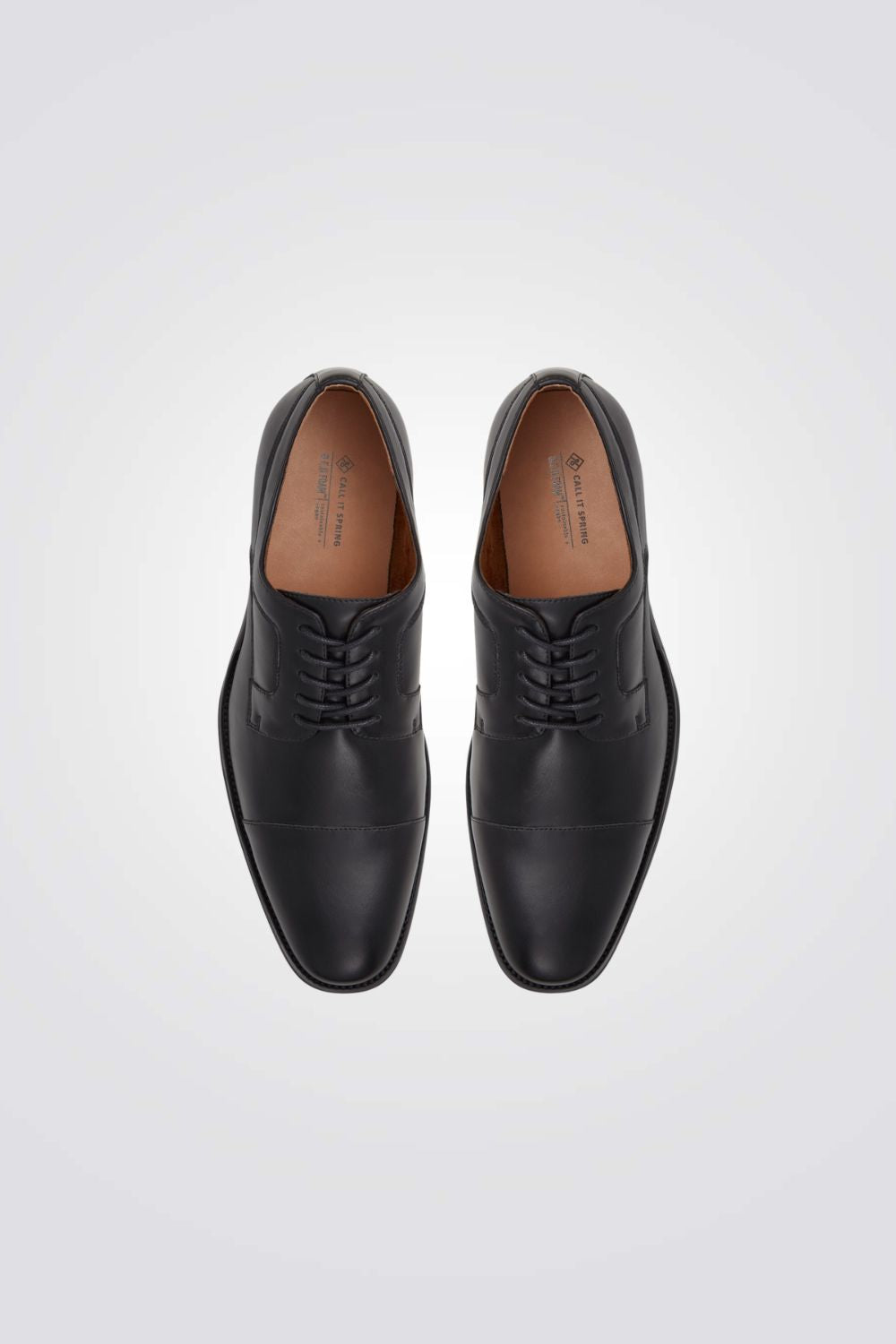 נעליים אלגנטיות דמוי עור לגברים בצבע שחור