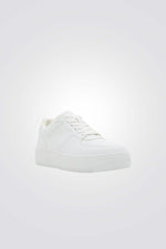 סניקרס חלקות פלטפורמה לנשים בצבע בצבע לבן