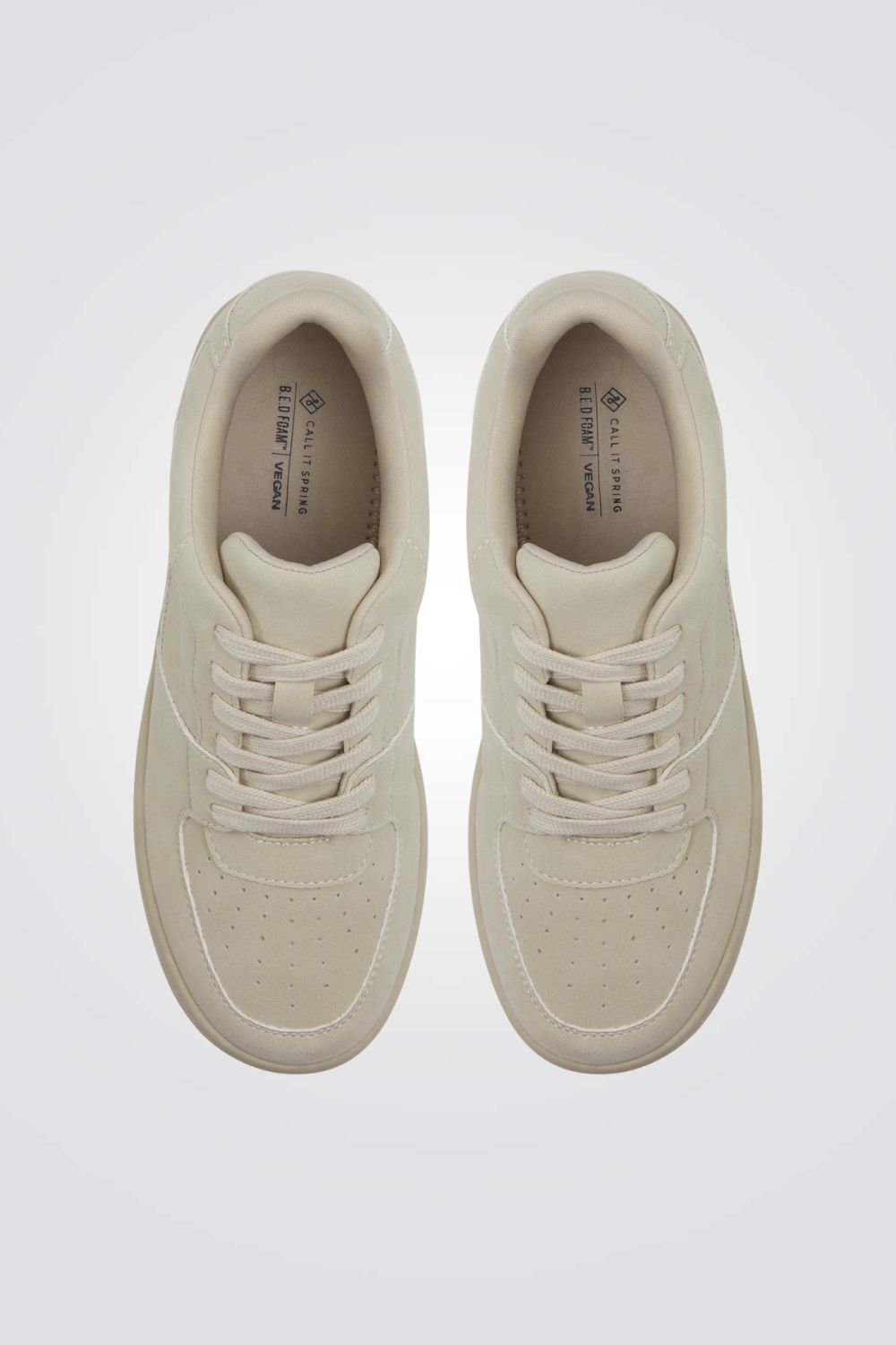 סניקרס חלקות פלטפורמה לנשים בצבע אפור