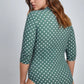 בגד ים שלם עם נקודות בצבע ירוק לנשים - 2