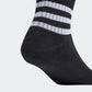 מארז שלישיית גרביים לגברים STRIPES CUSHIONED SPORTSWEAR MID-CUT בצבע שחור ולבן - 4