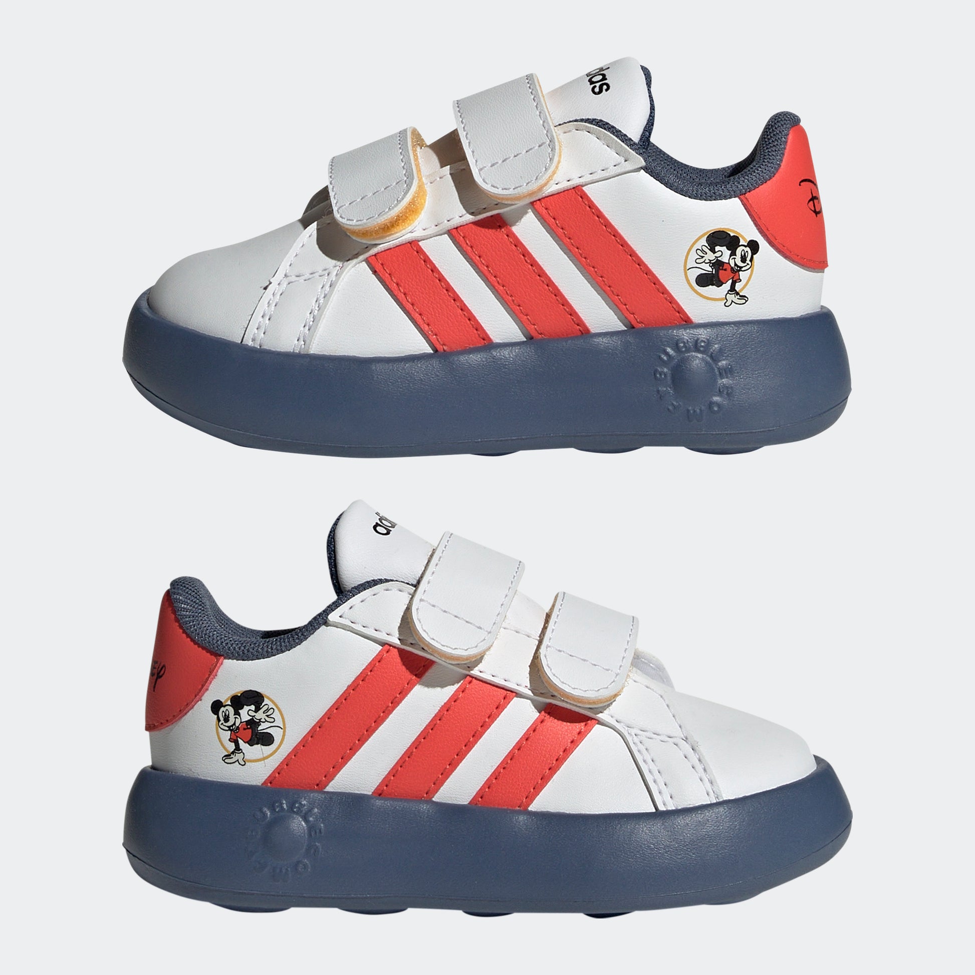 סניקרס לתינוקות adidas x Disney Mickey and Friends Grand Court 2.0 בצבע לבן כחול ואדום