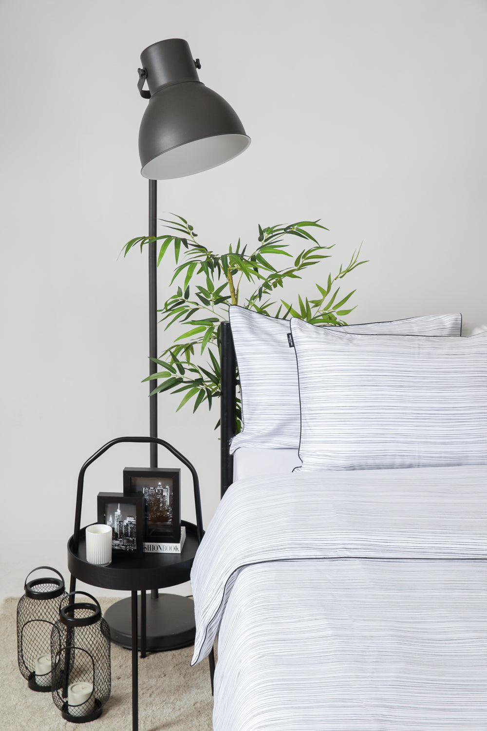 סט מצעים מיטה זוגית 160/200 ס"מ כותנה סאטן דגם OSCAR