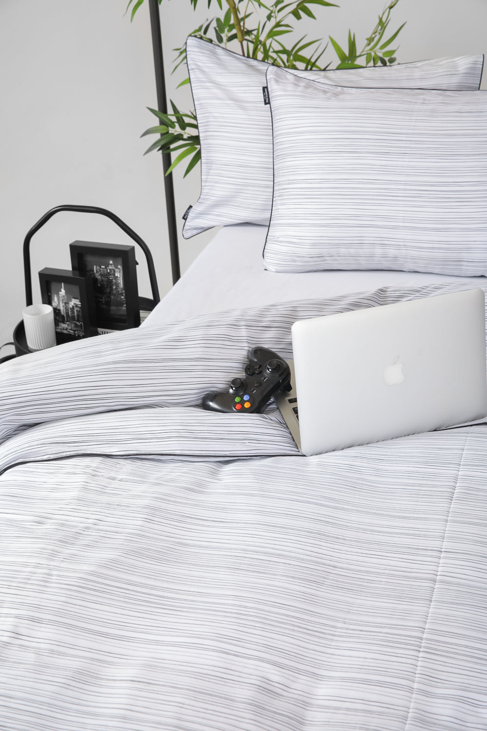 סט מצעים מיטה זוגית 160/200 ס"מ כותנה סאטן דגם OSCAR