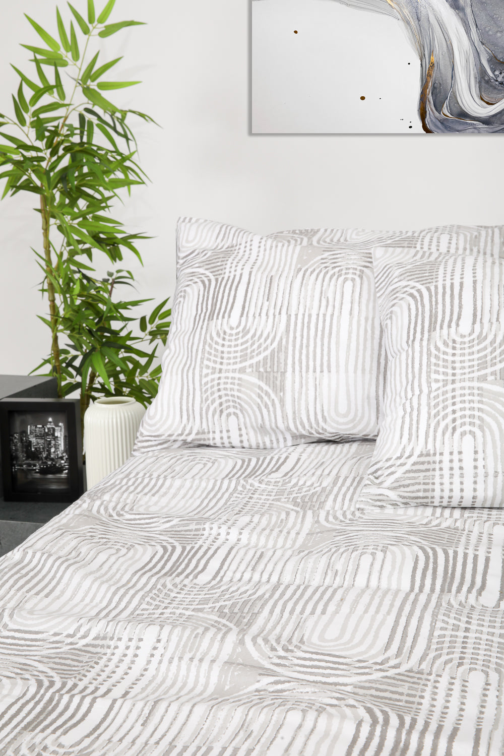 סט מצעים זוגי רחב 180/200 ס"מ דגם אופק