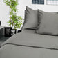 סדין מיטה זוגית רחבה מאוד  200/200 100% כותנה באריגת סאטן בצבע אפור כהה - 1