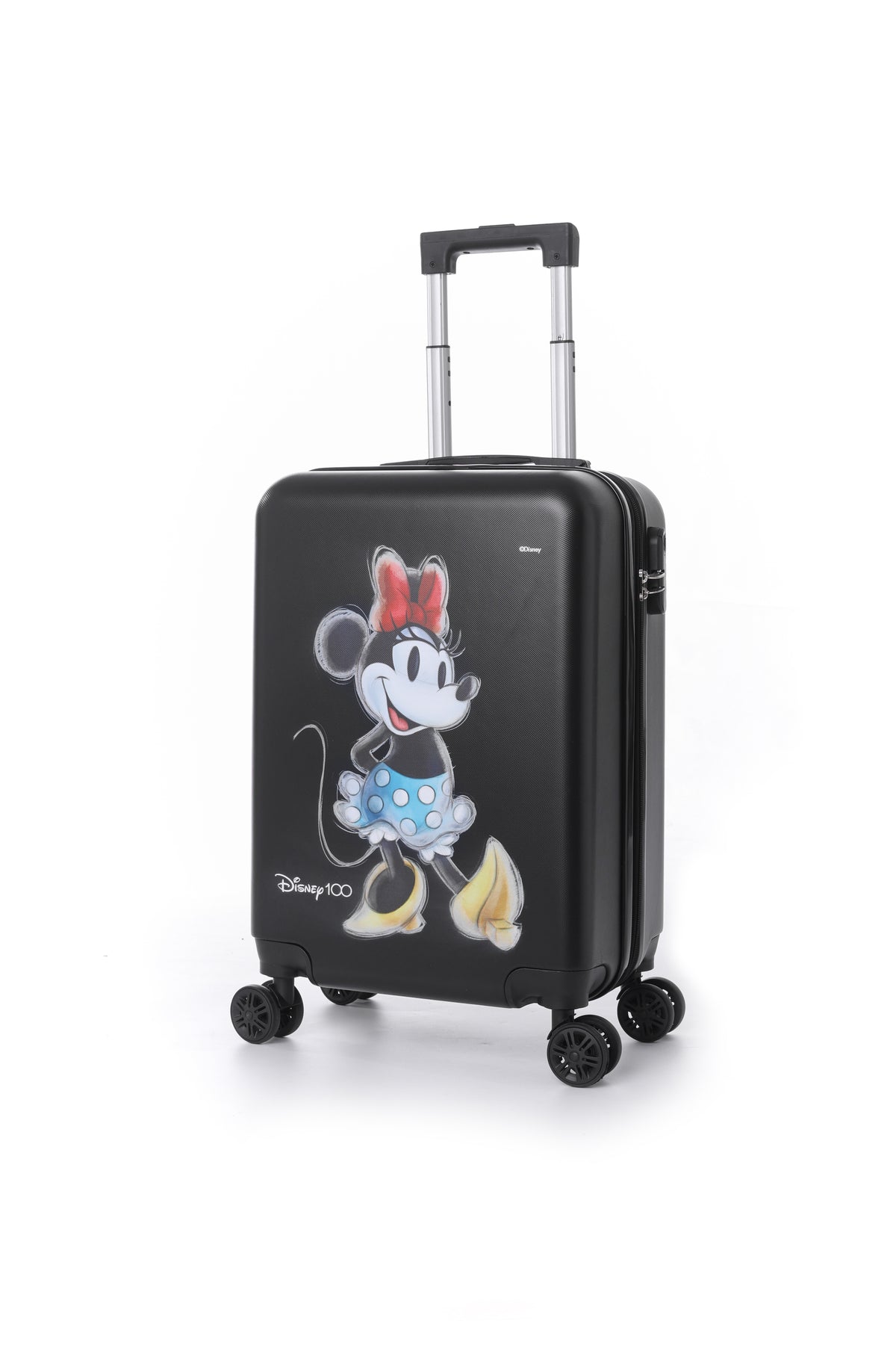 מזוודה מבית המותג DISNEY, עשויה חומר ABS חזק ועמיד.  4 גלגלים כפולים לנסיעה, יציבות וחוזק מירבי , רוכסן הרחבה שמאפשר תוספת קיבלות של כ- 20% נוספים. מנעול קומבינציה מובנה לשמירה מלאה של החפצים שלך. ידית בעלת מנגנון טלסקופי 3 מצבים לנשיאה נוחה יותר. תא אירגון פנימי לחלוקה נוחה יותר ואיחסון קל. רצועות פנימיות להידוק התחולה לאורך כל הדרך. 