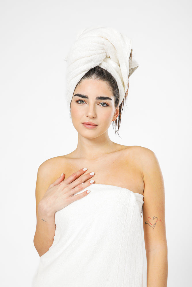 מגבת פנים/שיער סטרץ' 50*90 ס"מ