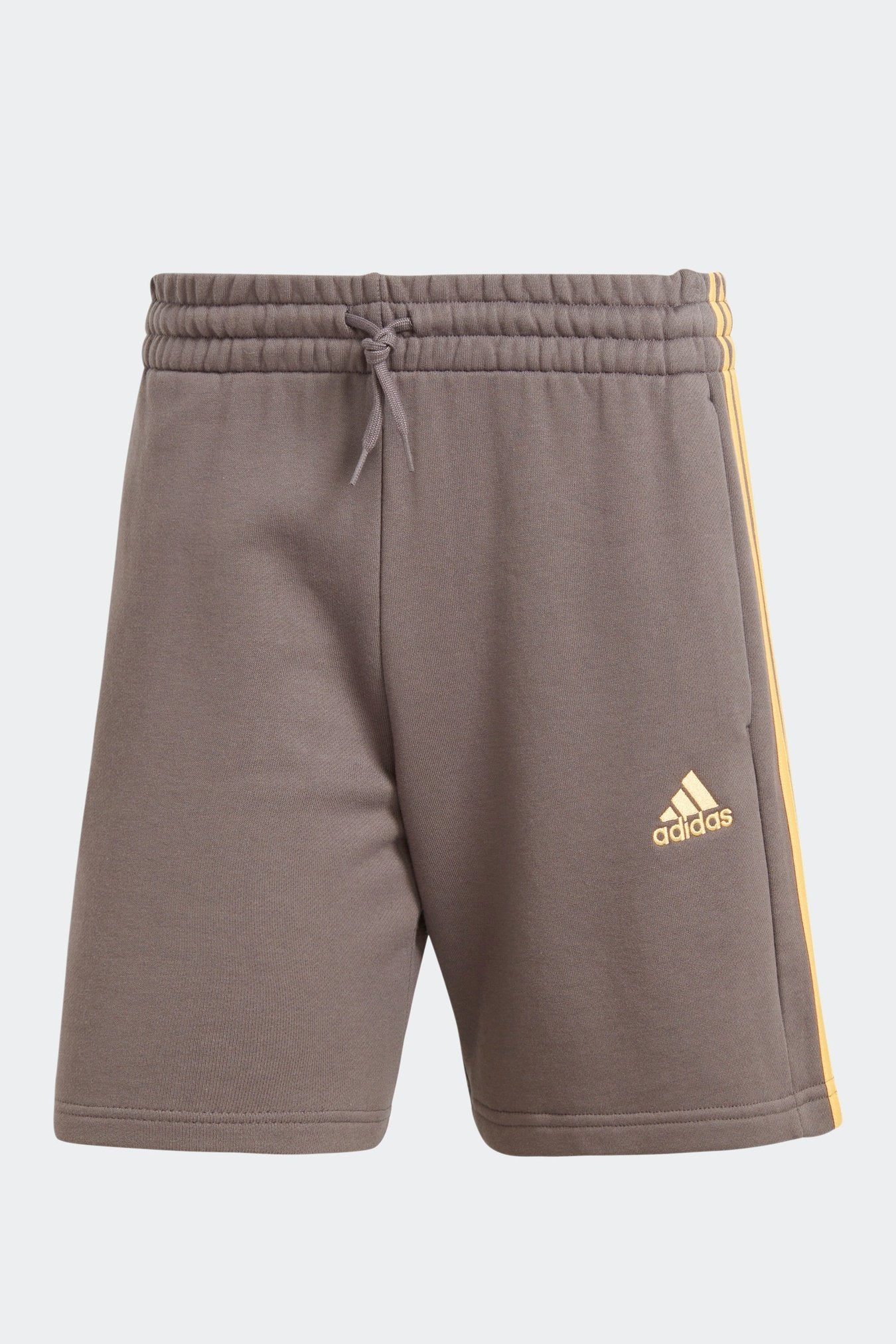 מכנסיים קצרים לגברים Εssentials French Terry 3-Stripe בצבע פחם