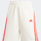 מכנסיים קצרים לנשים FUTURE ICONS 3-STRIPES בצבע לבן ואדום - 5