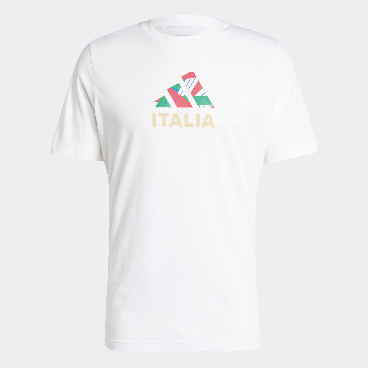 טישירט לגברים ITALY FOOTBALL FAN GRAPHIC בצבע לבן
