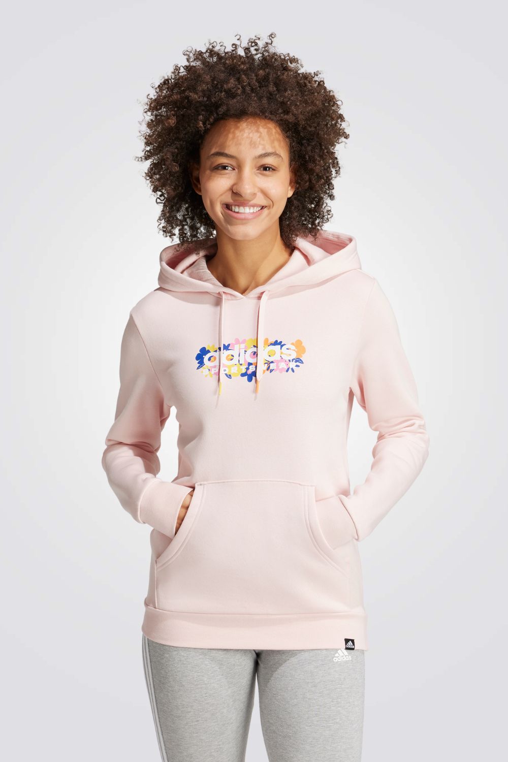 סווטשירט קפוצ'ון בצבע ורוד