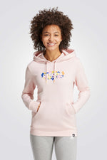 סווטשירט קפוצ'ון בצבע ורוד