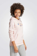 סווטשירט קפוצ'ון בצבע ורוד