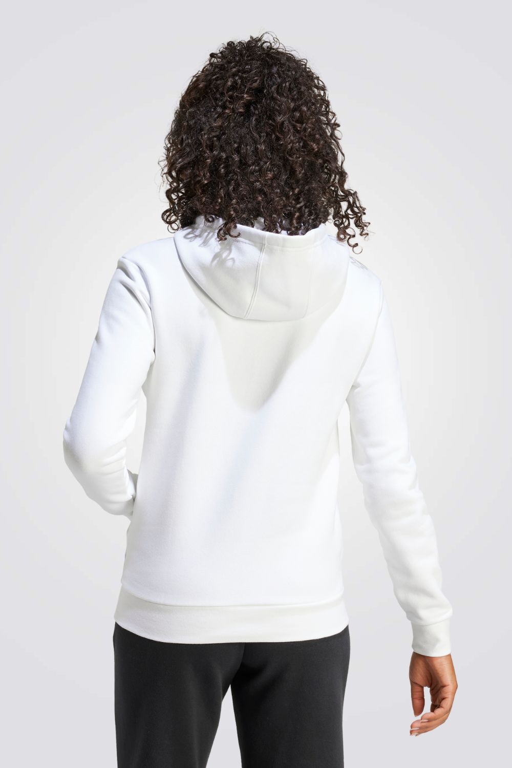 סווטשירט קפוצ'ון Soft Side 2.0 בצבע לבן