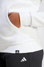 סווטשירט קפוצ'ון Soft Side 2.0 בצבע לבן